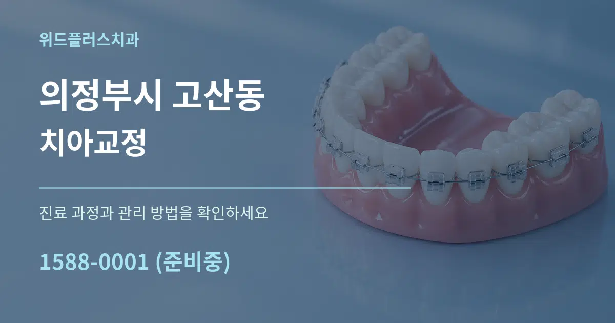 의정부시 고산동 치아교정 서비스 이용 안내 그래픽