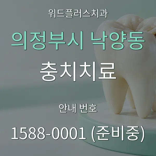 의정부시 낙양동 충치치료 대표 안내 그래픽