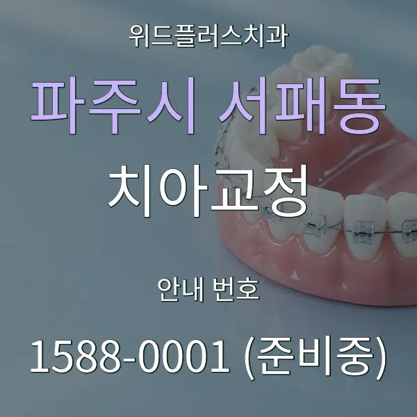 파주시 서패동 치아교정 대표 안내 그래픽