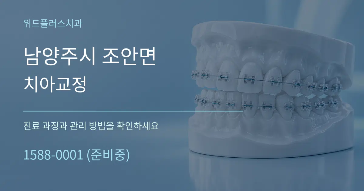 남양주시 조안면 치아교정 작업 조건 안내 그래픽