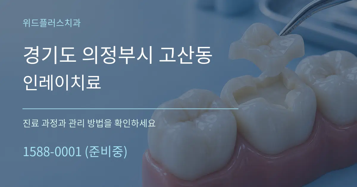 경기도 의정부시 고산동 인레이치료 서비스 이용 안내 그래픽