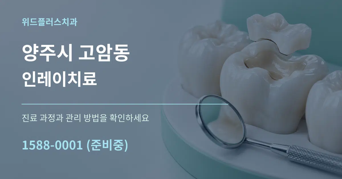 양주시 고암동 인레이치료 서비스 이용 안내 그래픽