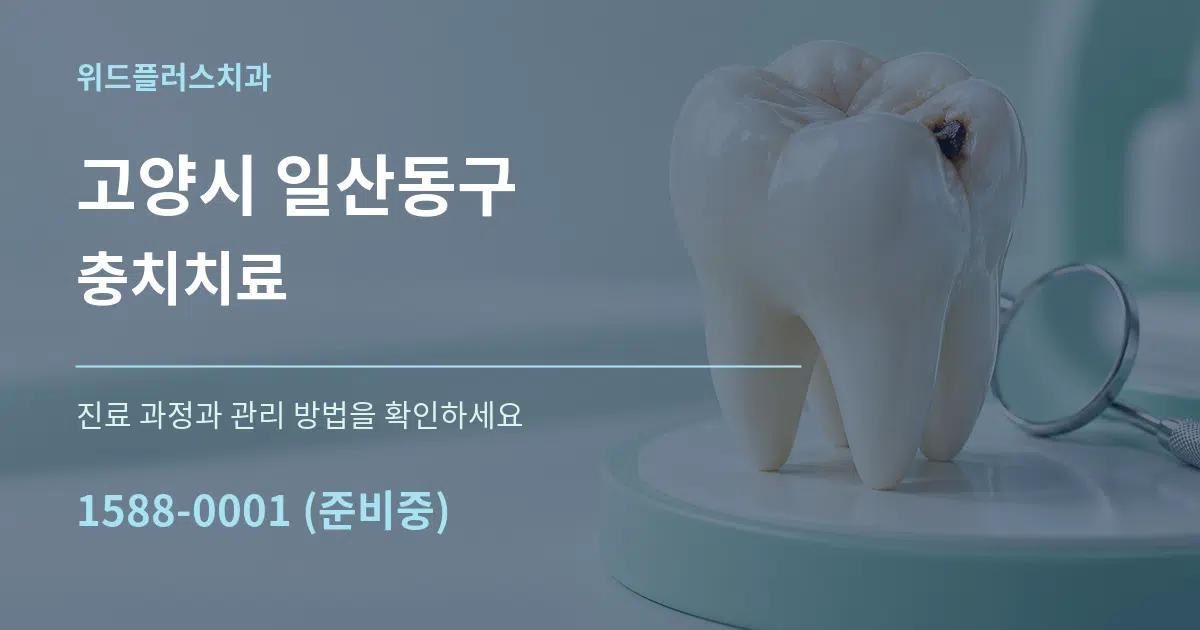 고양시 일산동구 충치치료 작업 조건 안내 그래픽