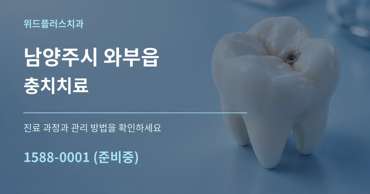남양주시 와부읍 충치치료 서비스 이용 안내 그래픽