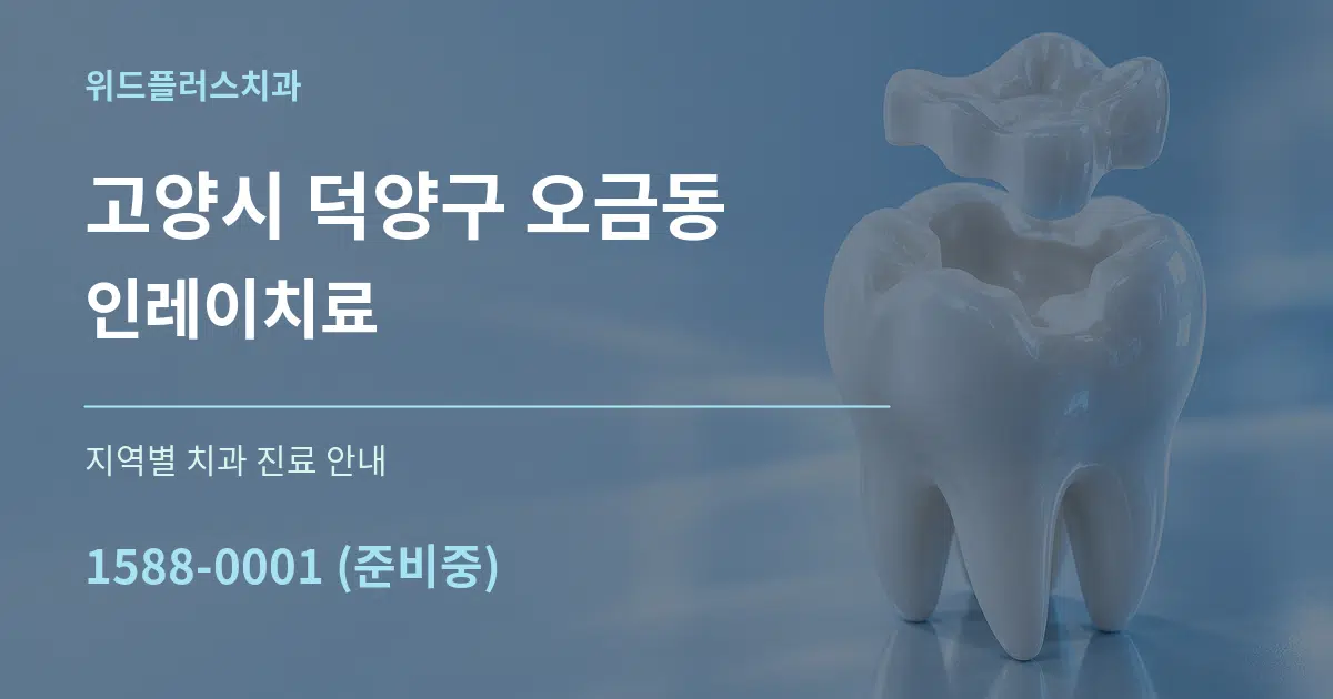 고양시 덕양구 오금동 인레이치료 대표 안내 그래픽