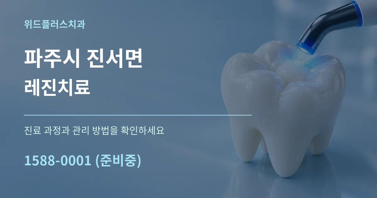 파주시 진서면 레진치료 서비스 이용 안내 그래픽
