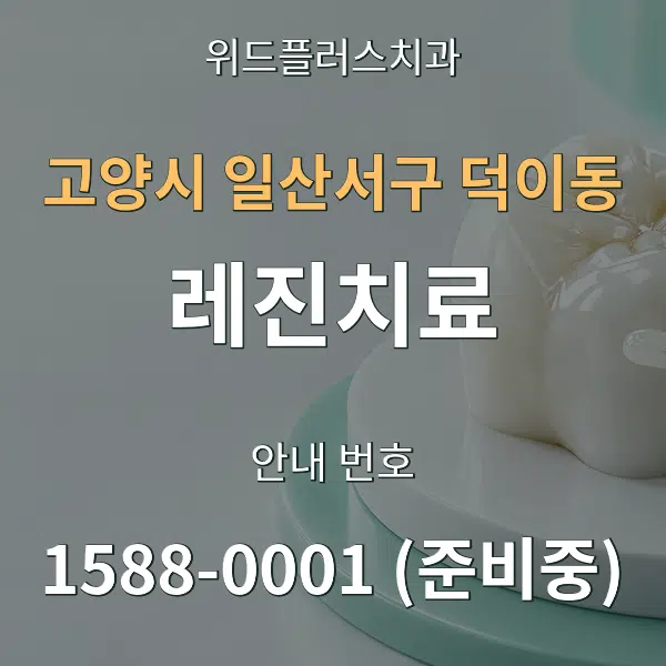 고양시 일산서구 덕이동 레진치료 대표 안내 그래픽