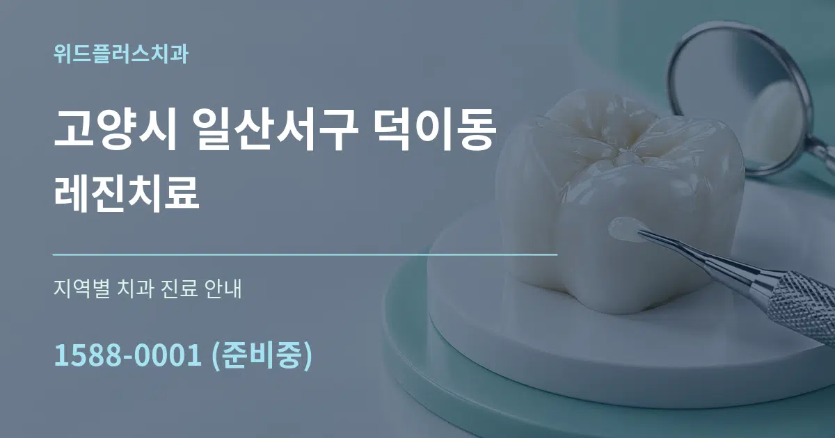 고양시 일산서구 덕이동 레진치료 대표 안내 그래픽