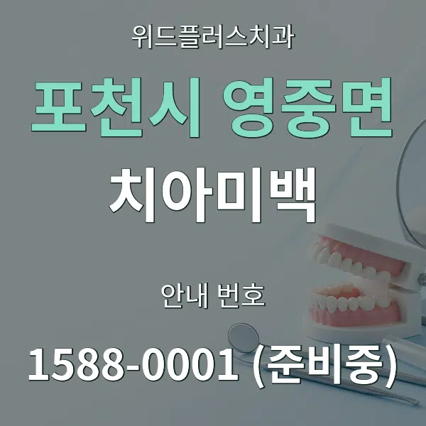 포천시 영중면 치아미백 대표 안내 그래픽