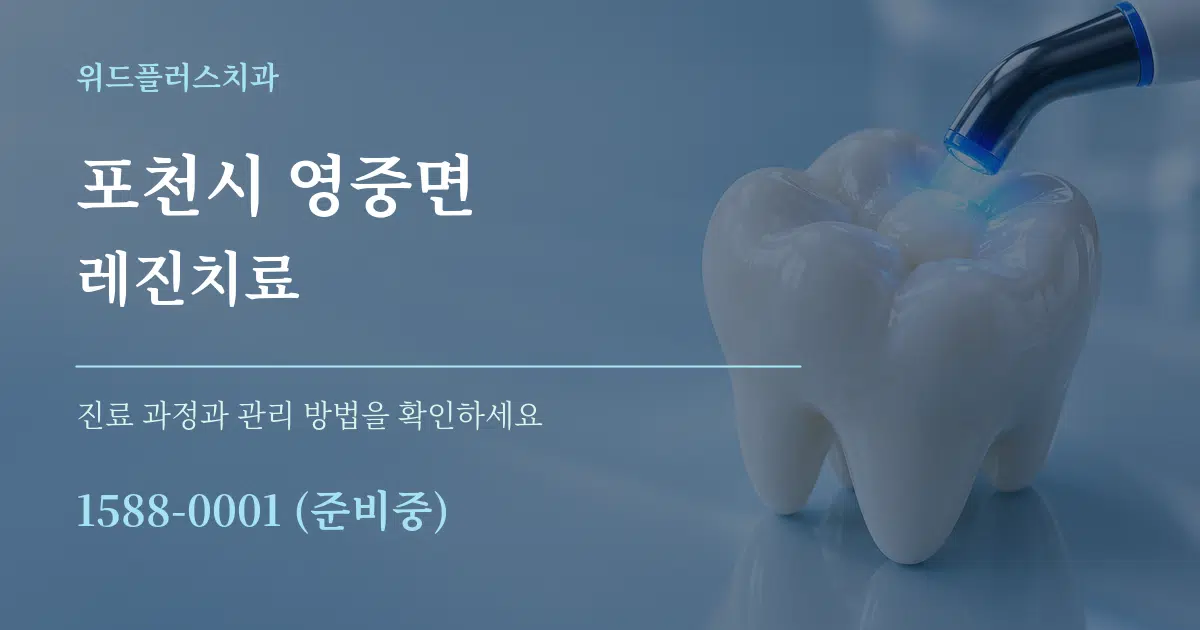 포천시 영중면 레진치료 서비스 이용 안내 그래픽