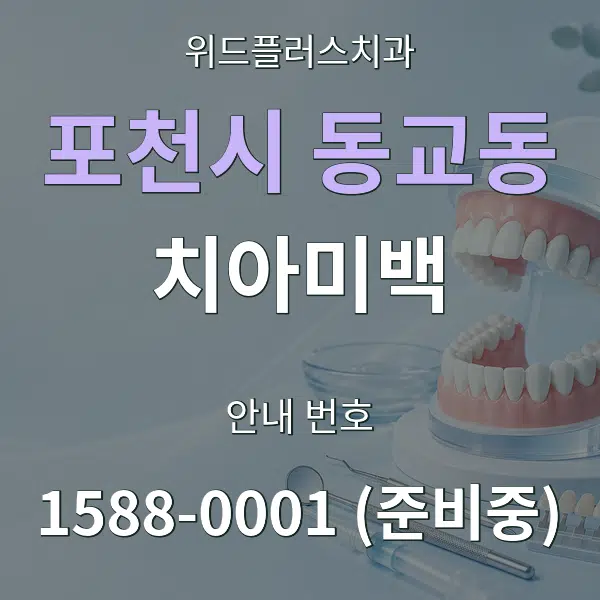포천시 동교동 치아미백 대표 안내 그래픽