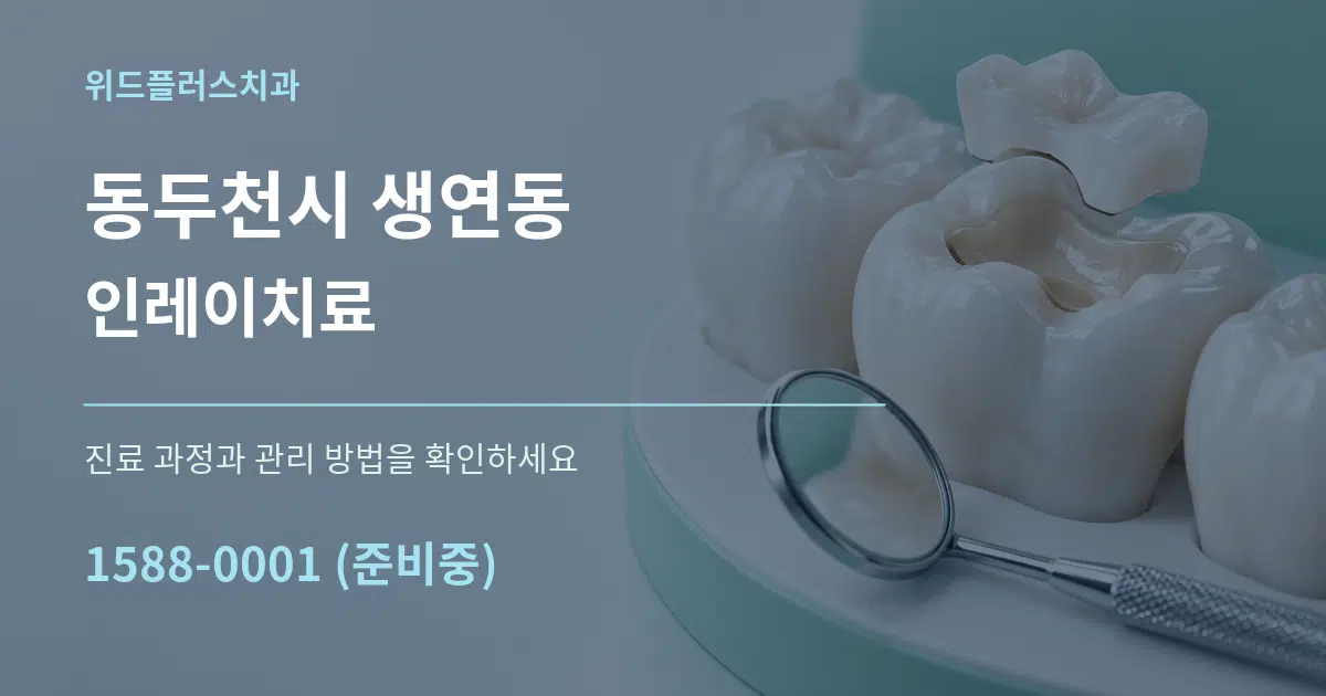 동두천시 생연동 인레이치료 서비스 이용 안내 그래픽