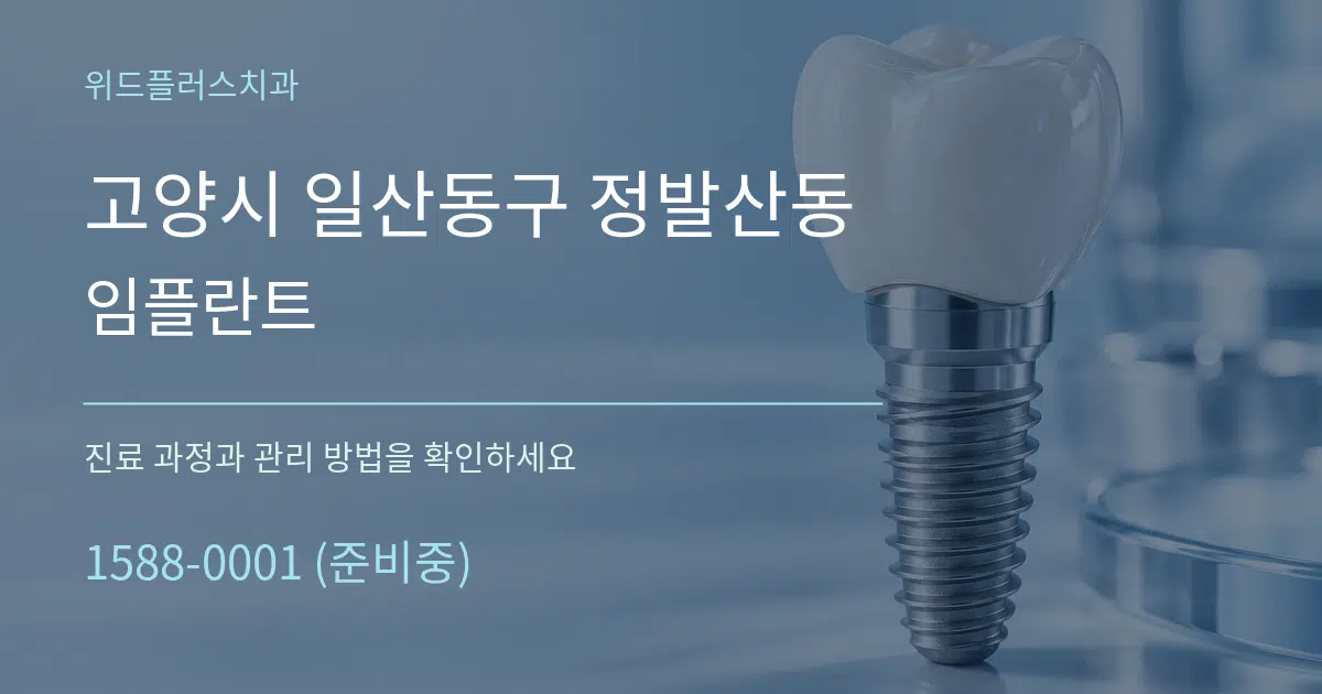 고양시 일산동구 정발산동 임플란트 서비스 이용 안내 그래픽