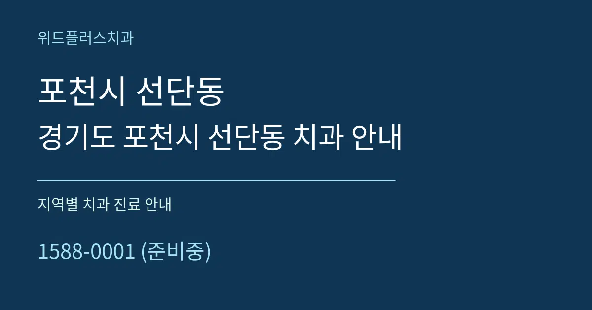 포천시 선단동 경기도 포천시 선단동 치과 안내 대표 안내 그래픽