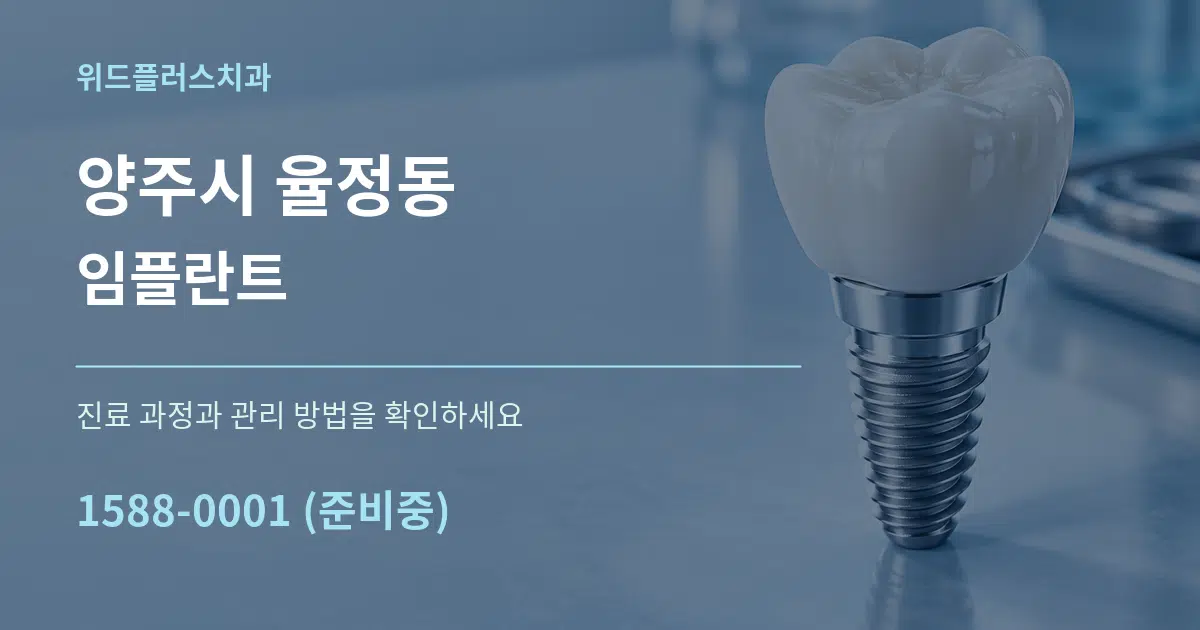 양주시 율정동 임플란트 서비스 이용 안내 그래픽