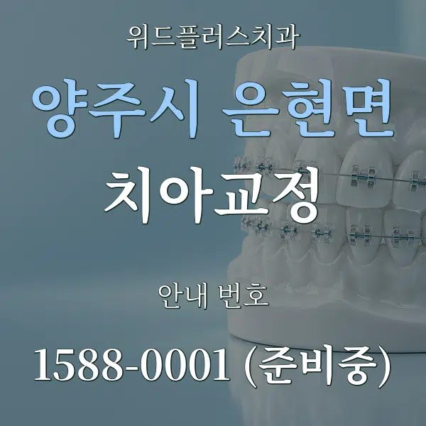양주시 은현면 치아교정 대표 안내 그래픽