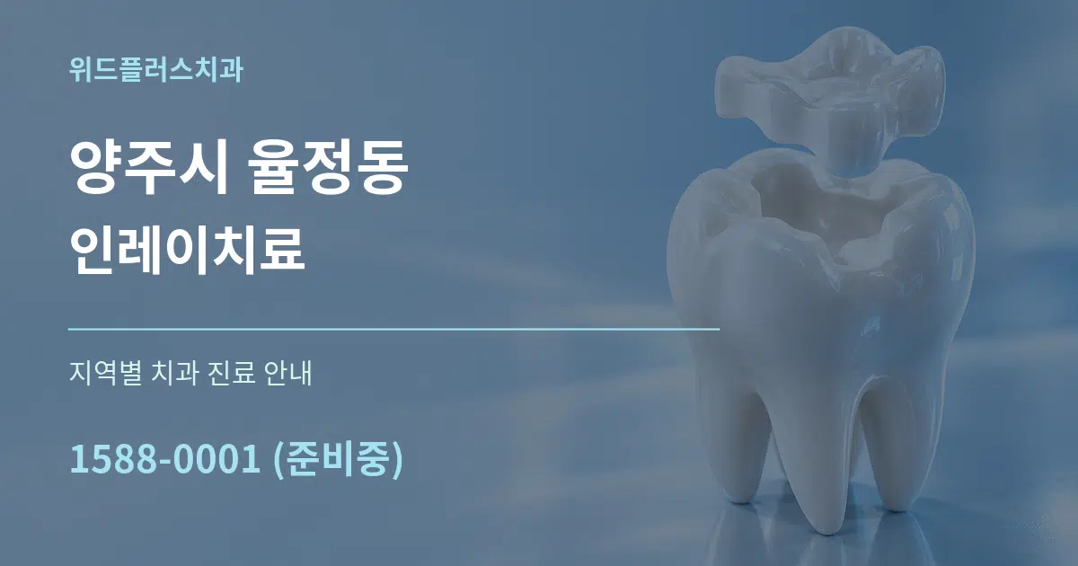 양주시 율정동 인레이치료 대표 안내 그래픽