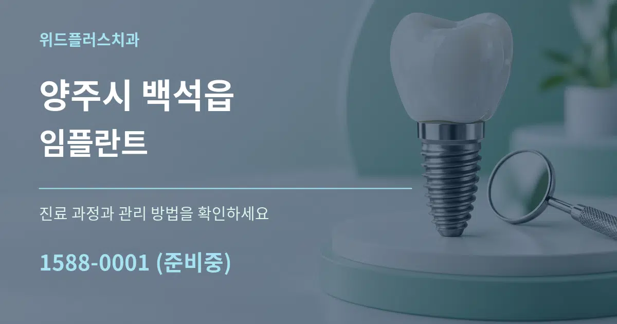 양주시 백석읍 임플란트 서비스 이용 안내 그래픽