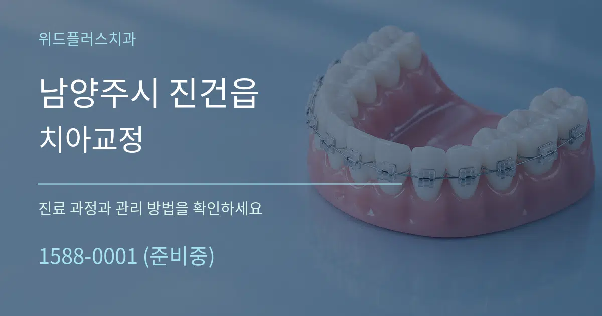 남양주시 진건읍 치아교정 서비스 이용 안내 그래픽