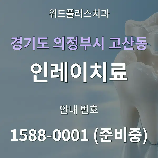 경기도 의정부시 고산동 인레이치료 대표 안내 그래픽