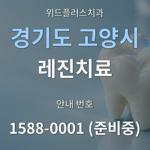경기도 고양시 레진치료 대표 안내 그래픽