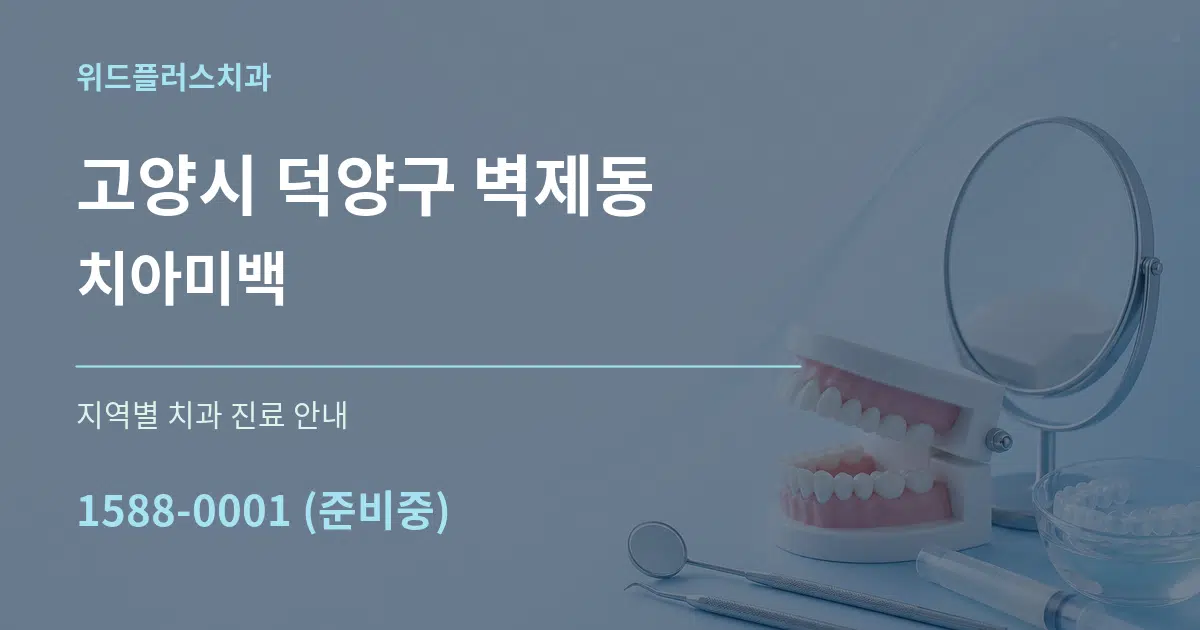 고양시 덕양구 벽제동 치아미백 대표 안내 그래픽