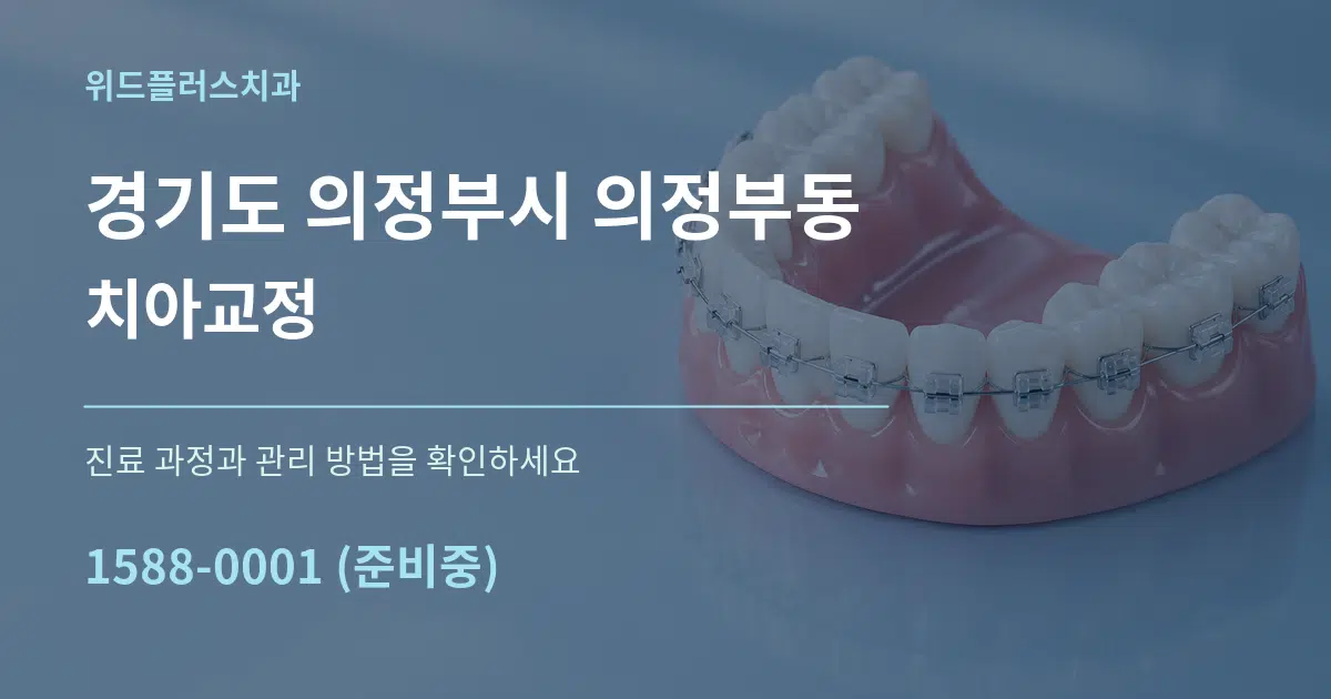 경기도 의정부시 의정부동 치아교정 작업 조건 안내 그래픽