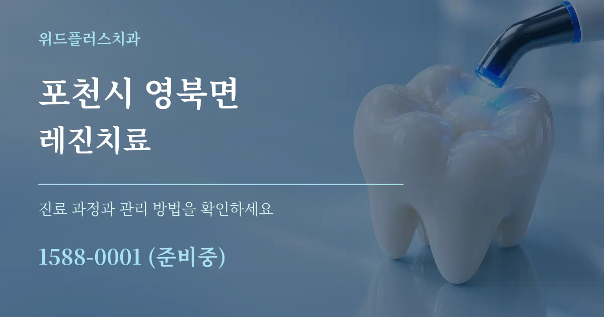 포천시 영북면 레진치료 서비스 이용 안내 그래픽