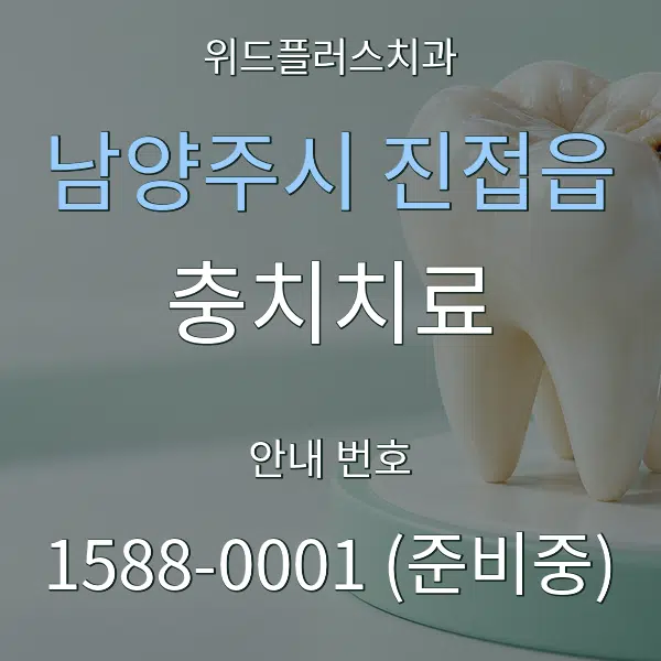 남양주시 진접읍 충치치료 대표 안내 그래픽