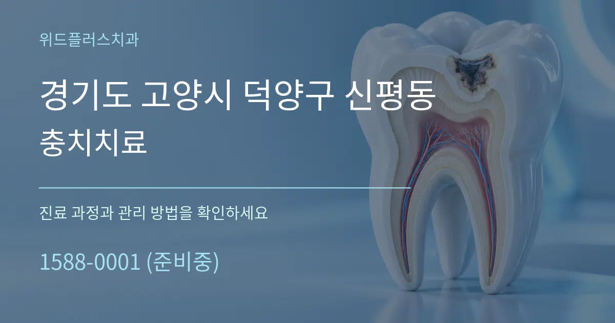 경기도 고양시 덕양구 신평동 충치치료 작업 조건 안내 그래픽