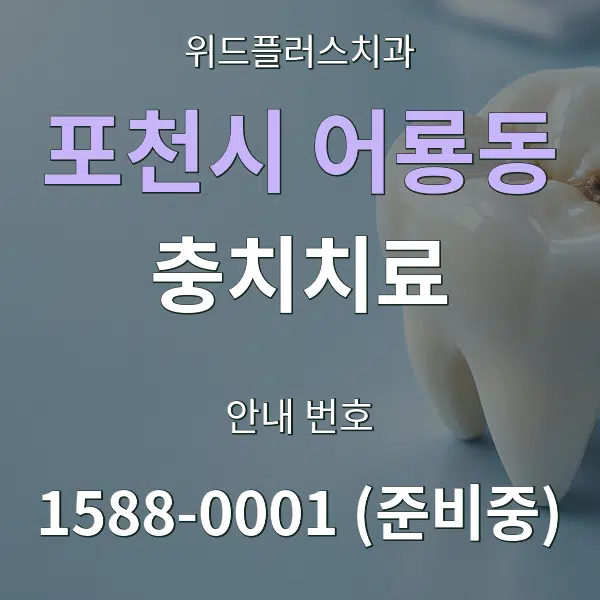 포천시 어룡동 충치치료 대표 안내 그래픽