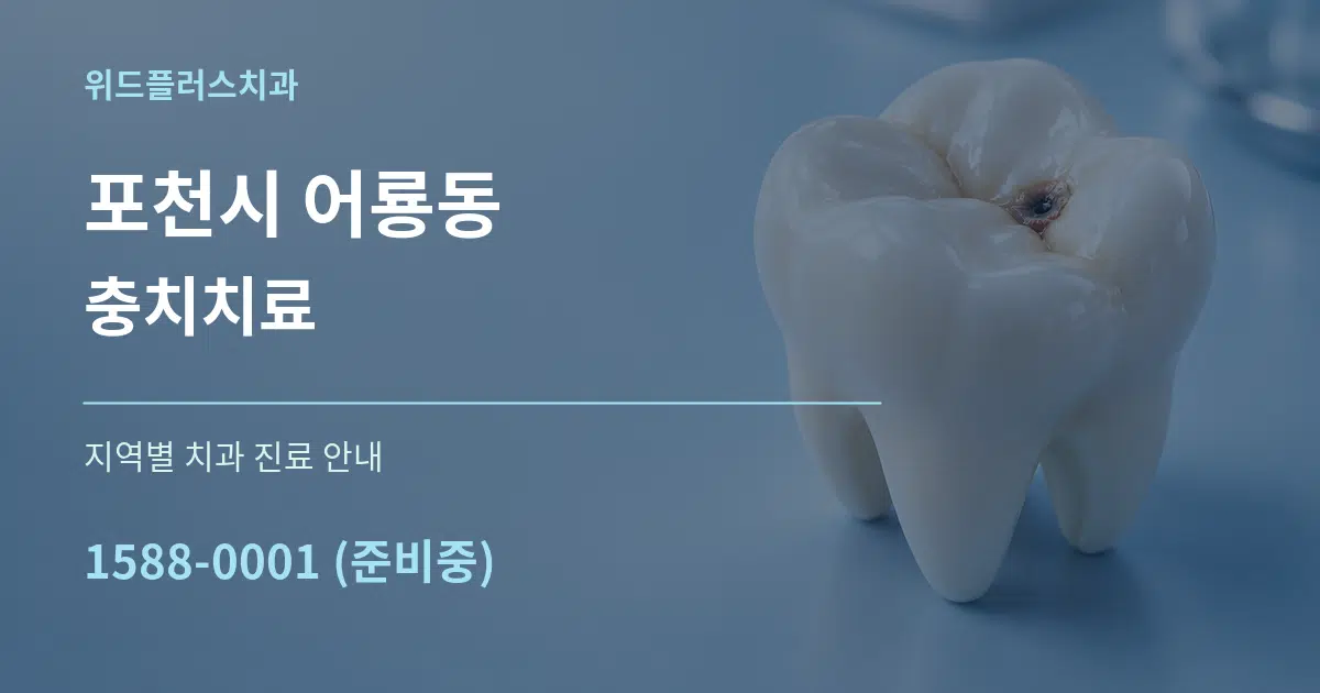 포천시 어룡동 충치치료 대표 안내 그래픽