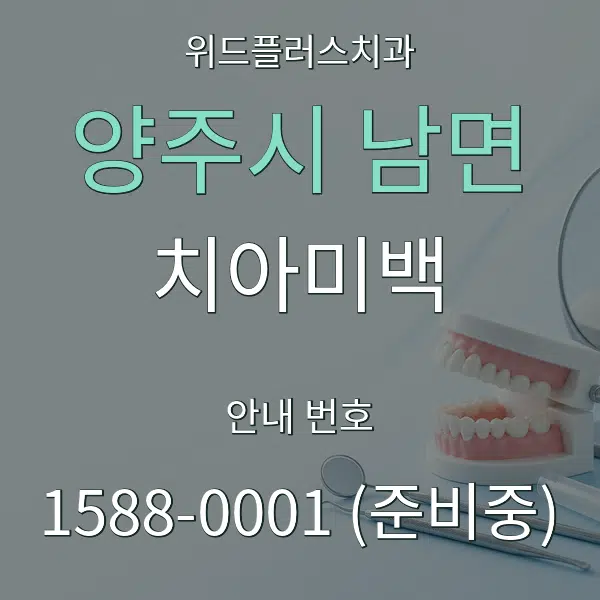 양주시 남면 치아미백 대표 안내 그래픽
