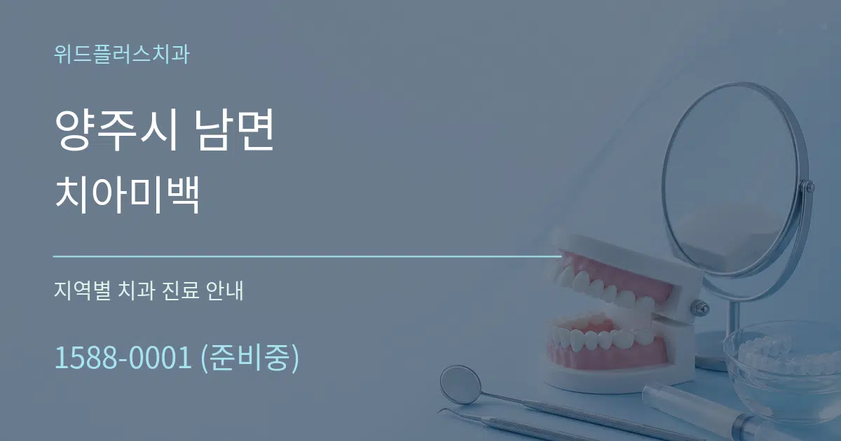 양주시 남면 치아미백 대표 안내 그래픽