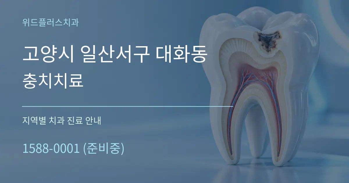 고양시 일산서구 대화동 충치치료 대표 안내 그래픽
