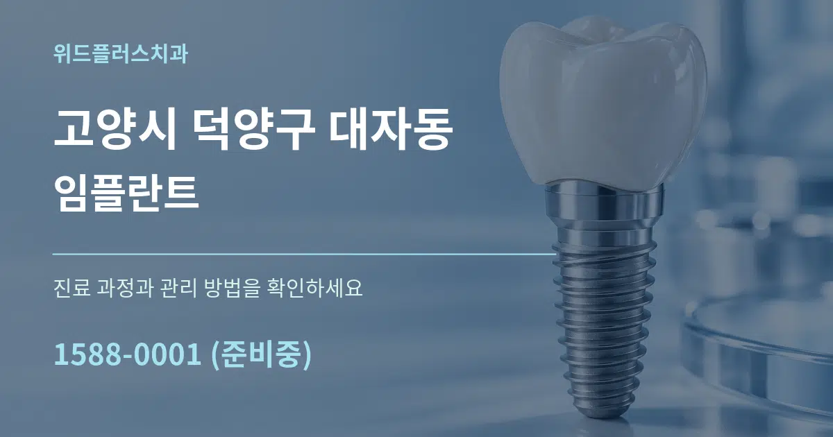 고양시 덕양구 대자동 임플란트 서비스 이용 안내 그래픽