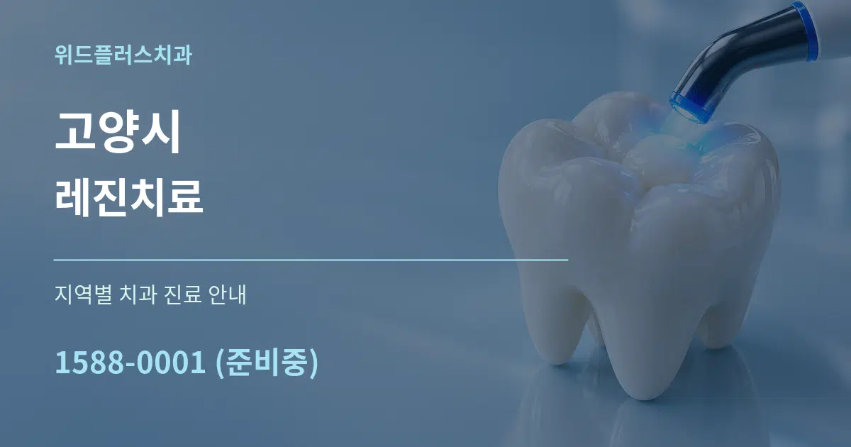 고양시 레진치료 대표 안내 그래픽
