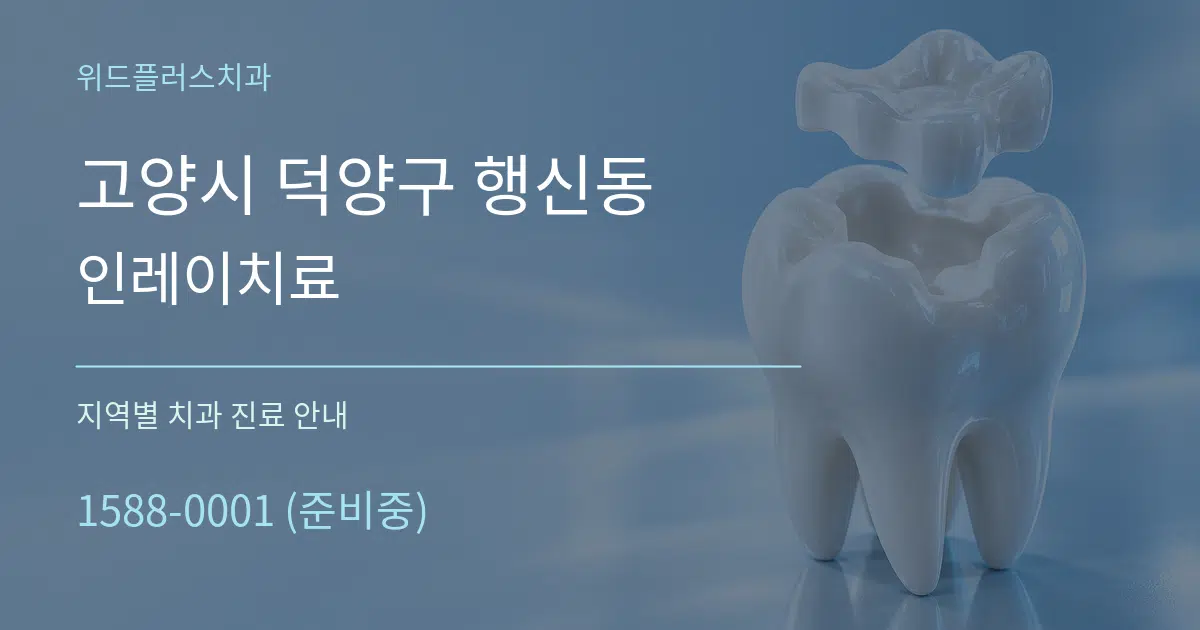 고양시 덕양구 행신동 인레이치료 대표 안내 그래픽
