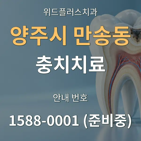양주시 만송동 충치치료 대표 안내 그래픽