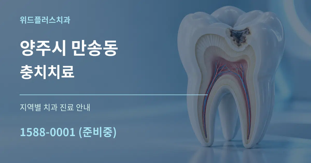 양주시 만송동 충치치료 대표 안내 그래픽