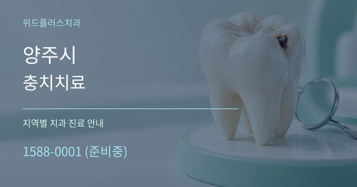 양주시 충치치료 대표 안내 그래픽