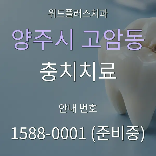 양주시 고암동 충치치료 대표 안내 그래픽