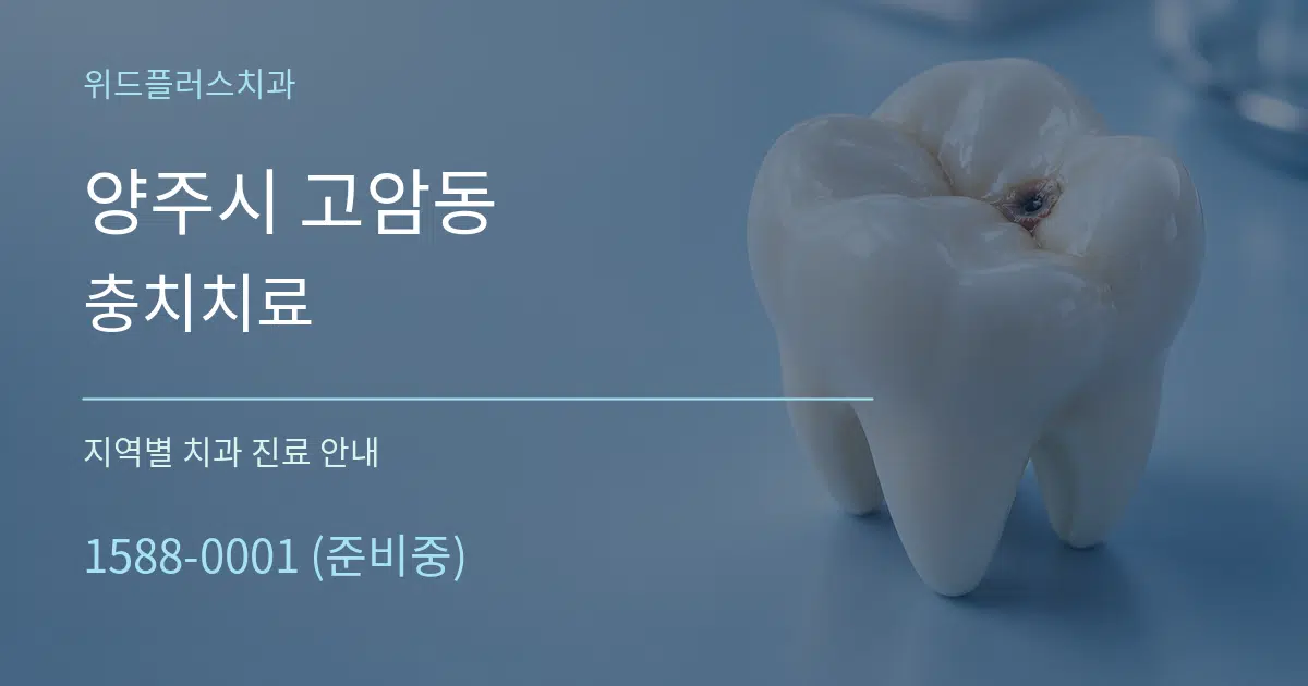 양주시 고암동 충치치료 대표 안내 그래픽
