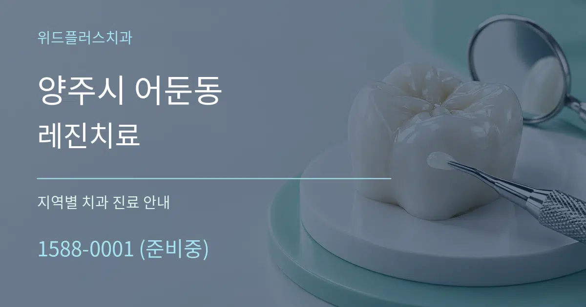 양주시 어둔동 레진치료 대표 안내 그래픽