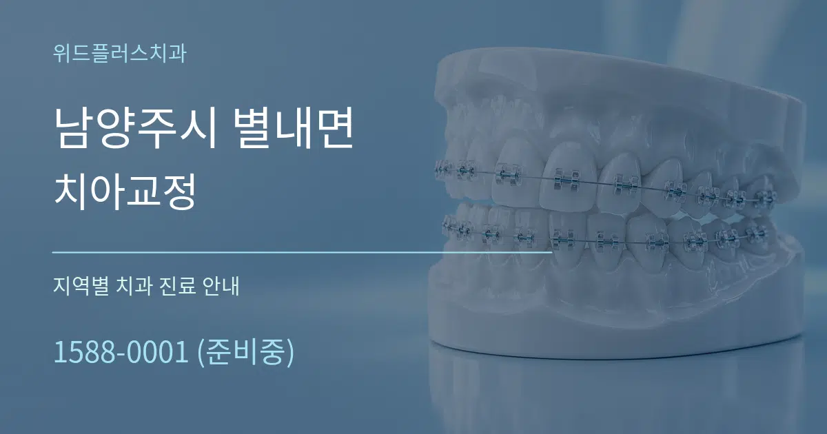 남양주시 별내면 치아교정 대표 안내 그래픽