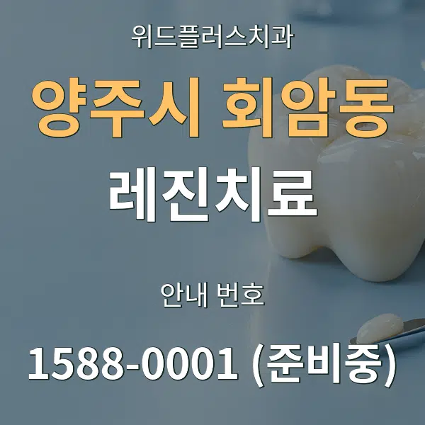 양주시 회암동 레진치료 대표 안내 그래픽