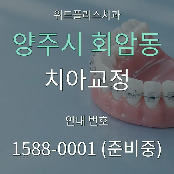 양주시 회암동 치아교정 대표 안내 그래픽
