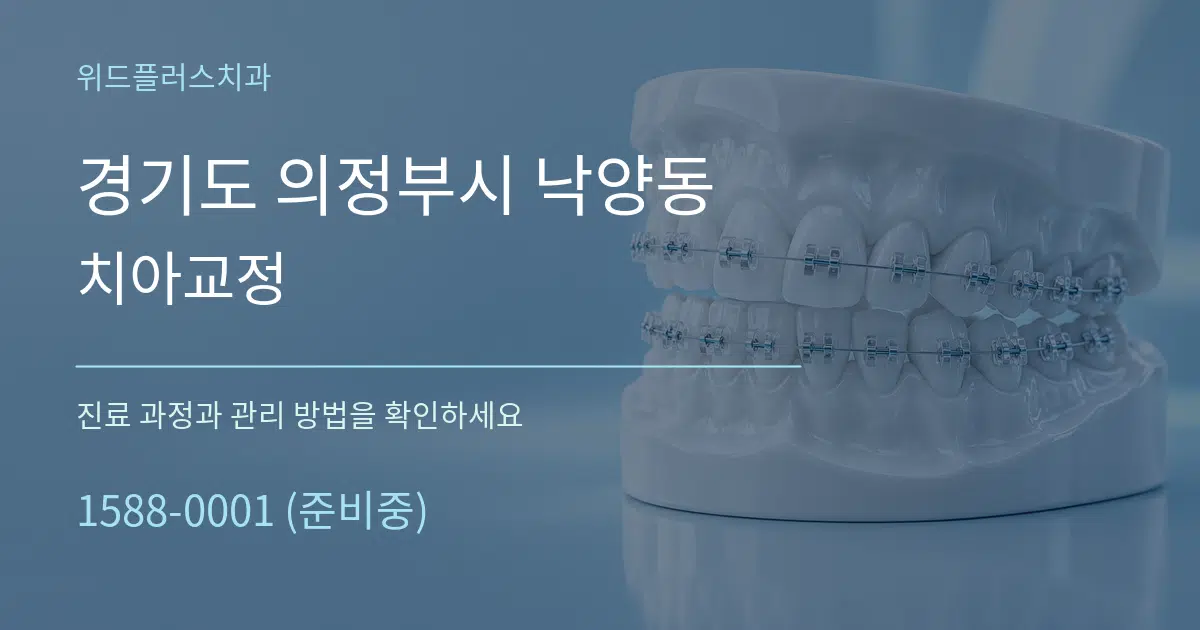 경기도 의정부시 낙양동 치아교정 서비스 이용 안내 그래픽