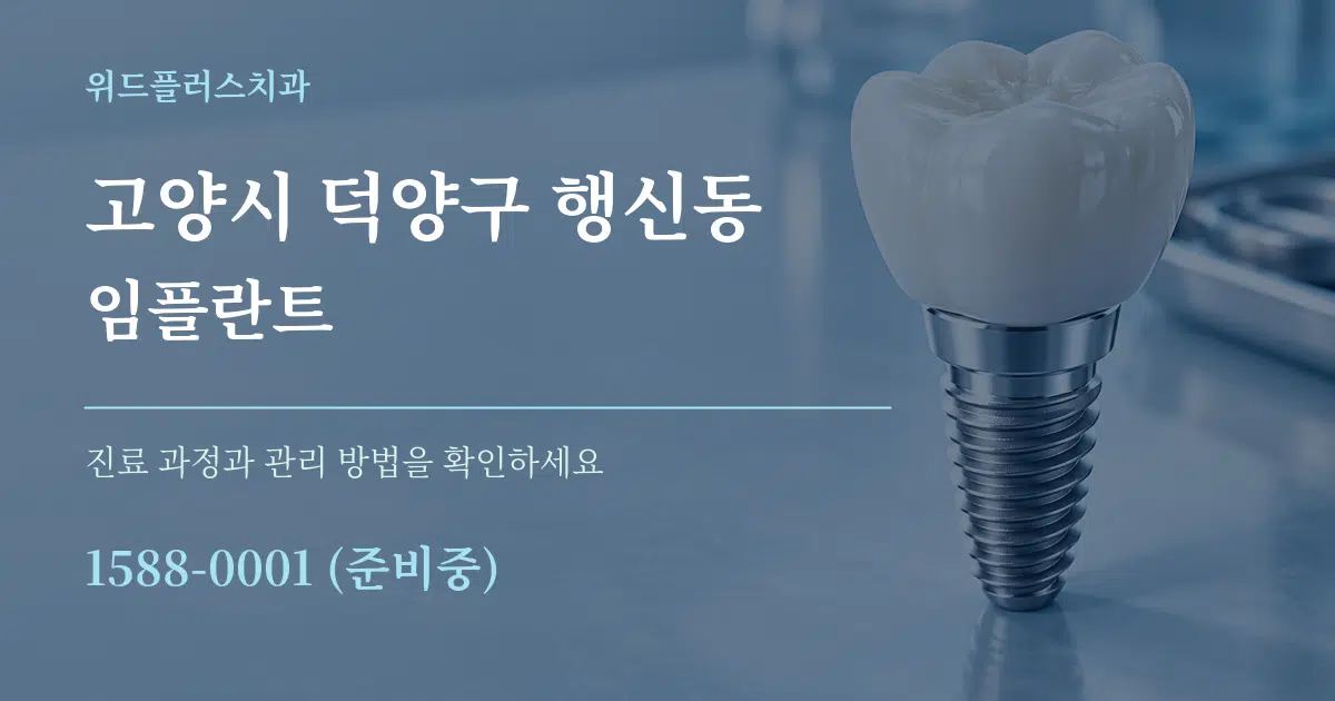 고양시 덕양구 행신동 임플란트 서비스 이용 안내 그래픽
