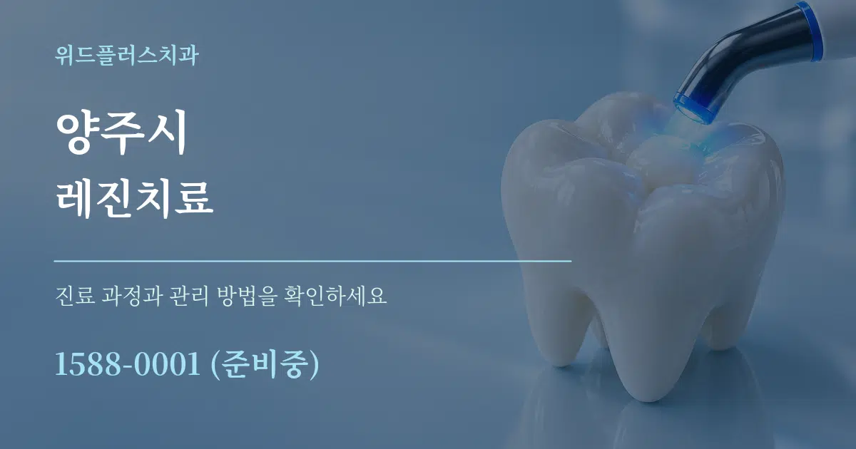 양주시 레진치료 서비스 이용 안내 그래픽